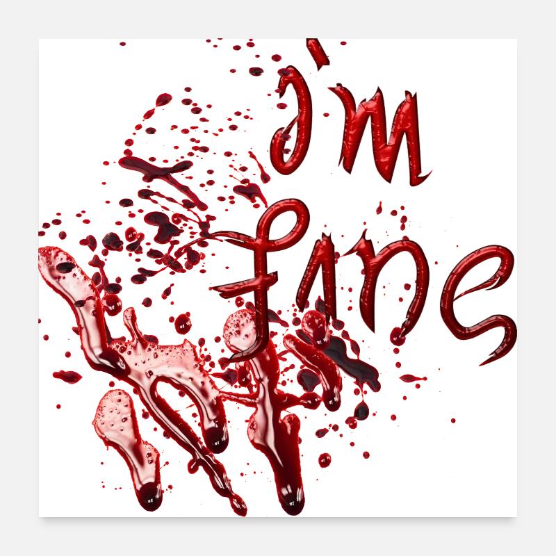 Halloween scary witch horror ghost monster blood Poster 24" x 24" (60x60 cm)