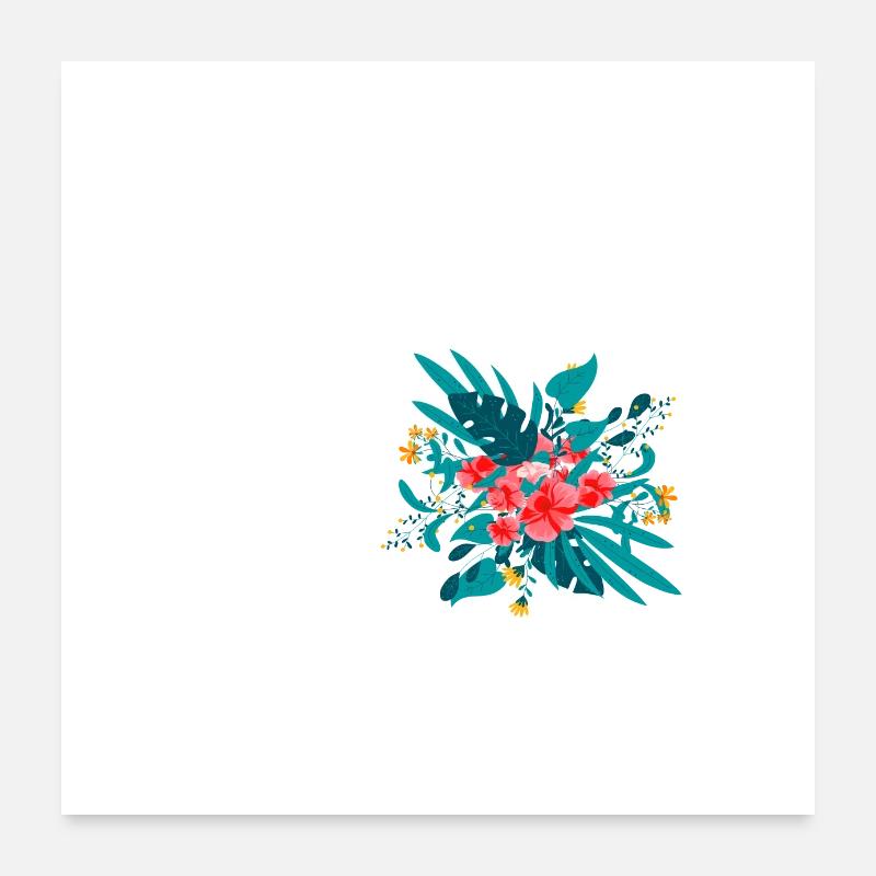 letter N flowered Poster 24" x 24" (60x60 cm)
