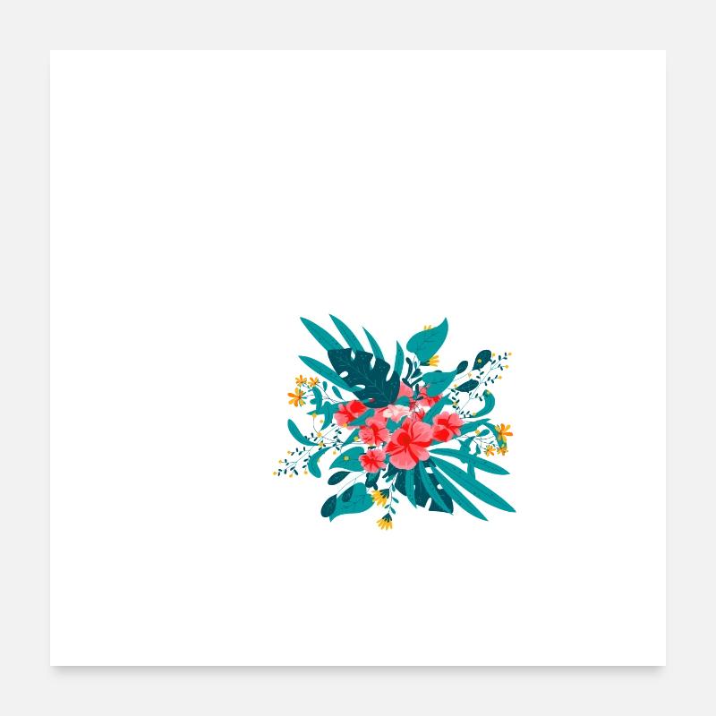 letter T flowered Poster 24" x 24" (60x60 cm)