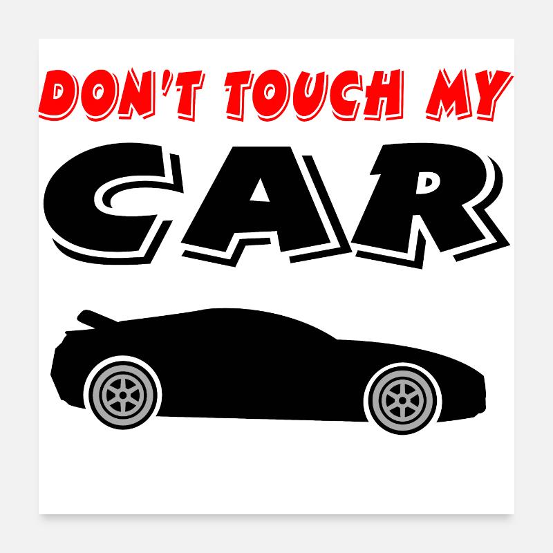 Auto - Poster 60x60 cm - Weiß