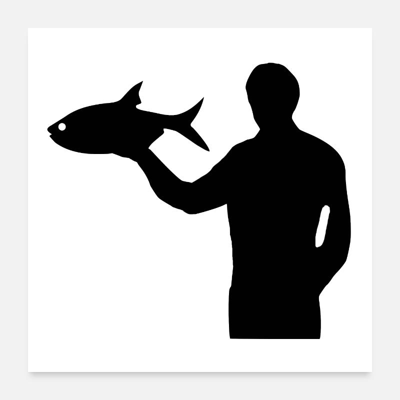 Pêche Poster 60 x 60 cm