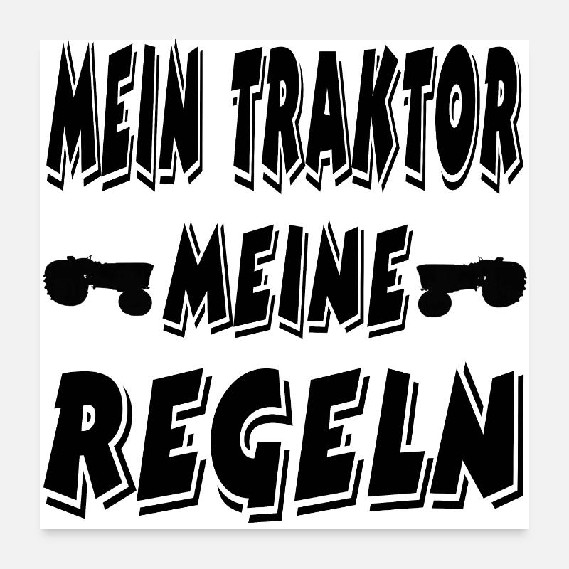 Traktor Poster 60x60 cm