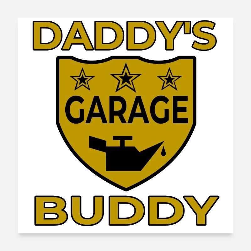 Garage - Poster 60x60 cm - Weiß