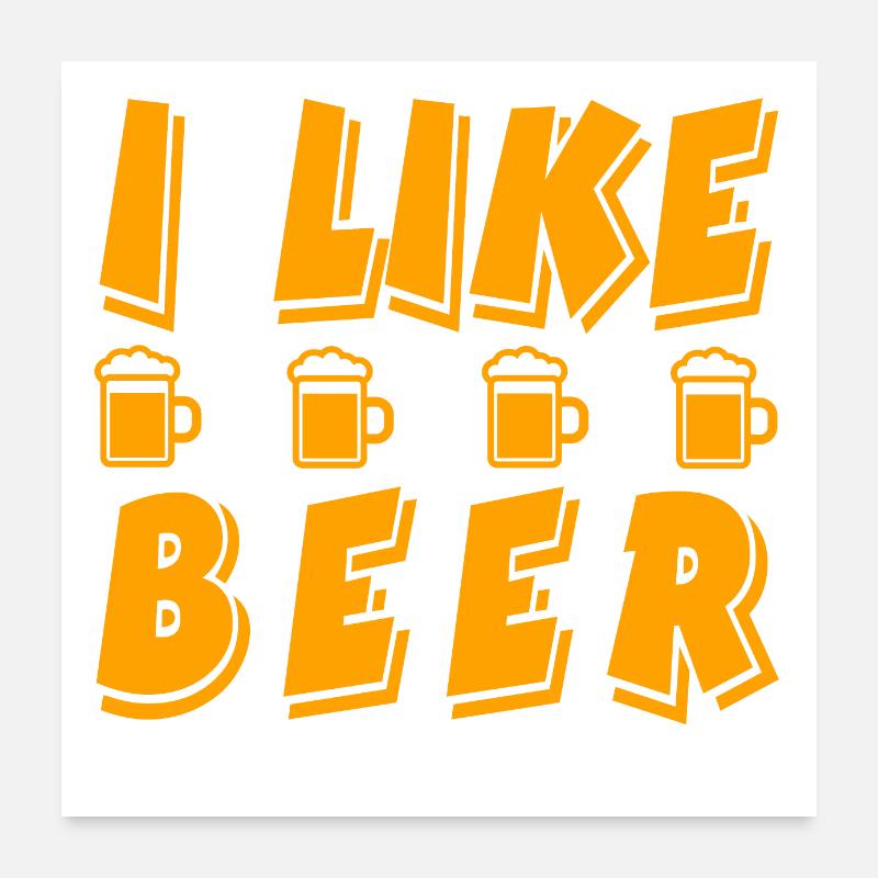 Bière Poster 60 x 60 cm