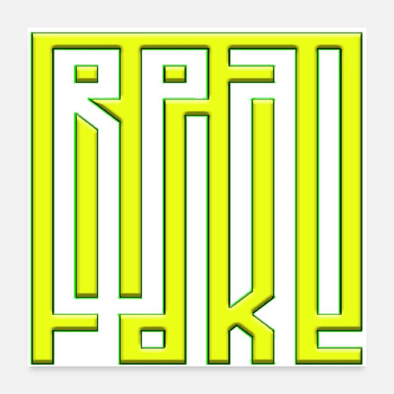 penser fausses pensées positives méditation heureuse Poster 60 x 60 cm