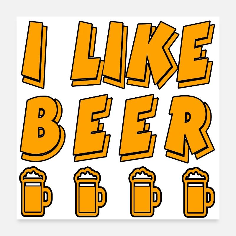 Bière Poster 60 x 60 cm