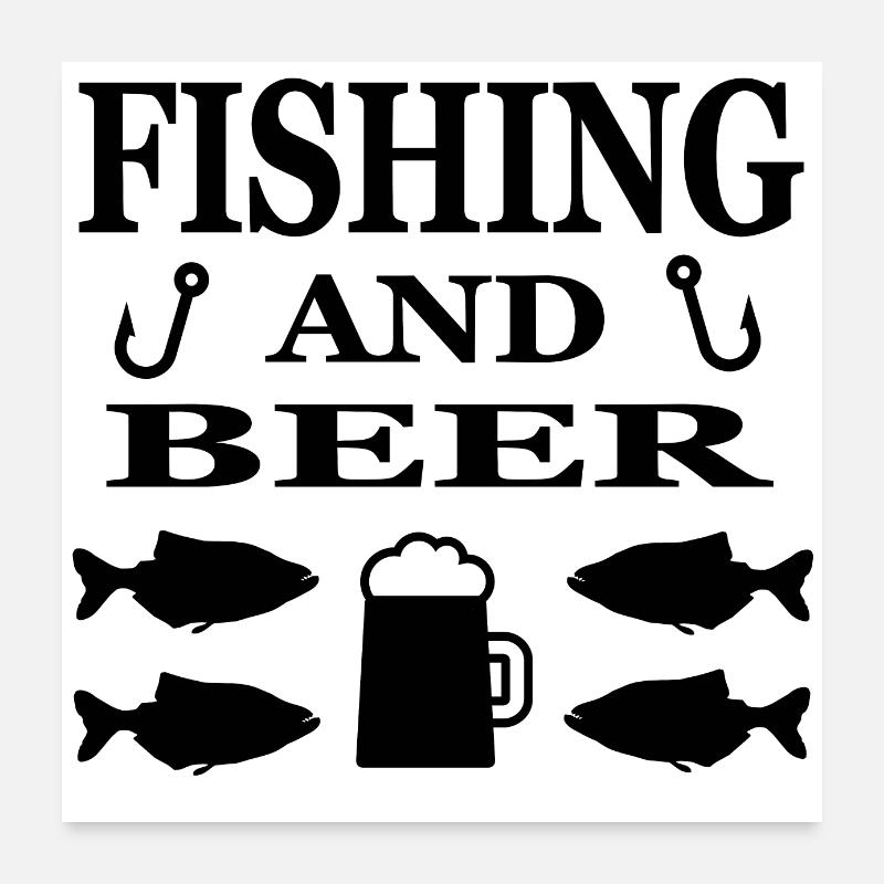 Pêche Poster 60 x 60 cm