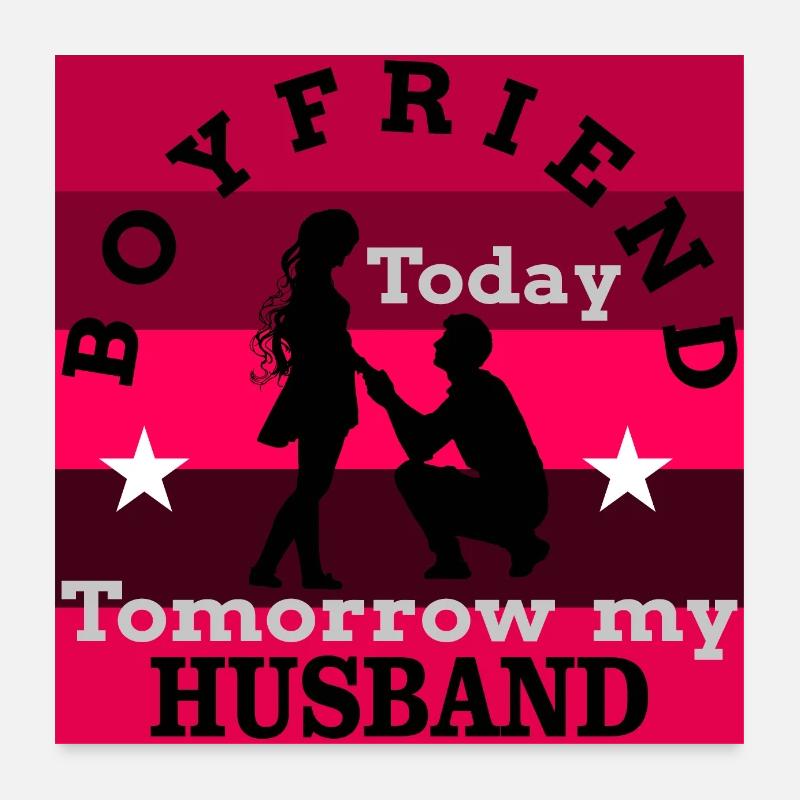 Freund Freundin Poster 60x60 cm