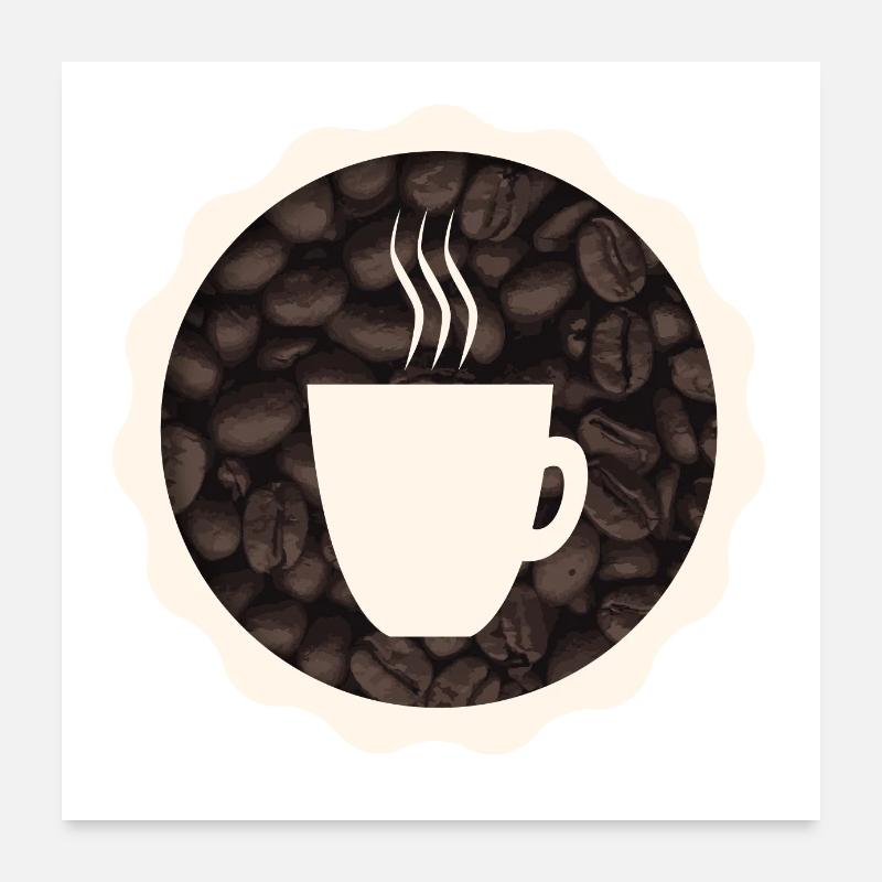 Frischer Kaffee Poster 60x60 cm