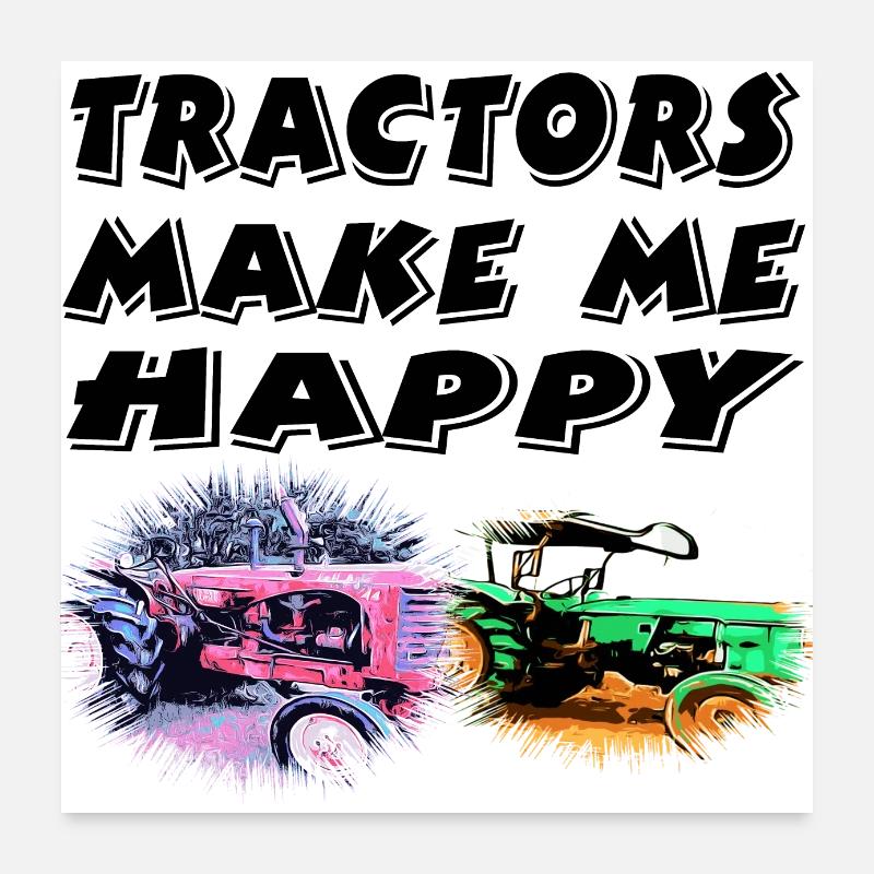 Tracteur Poster 60 x 60 cm