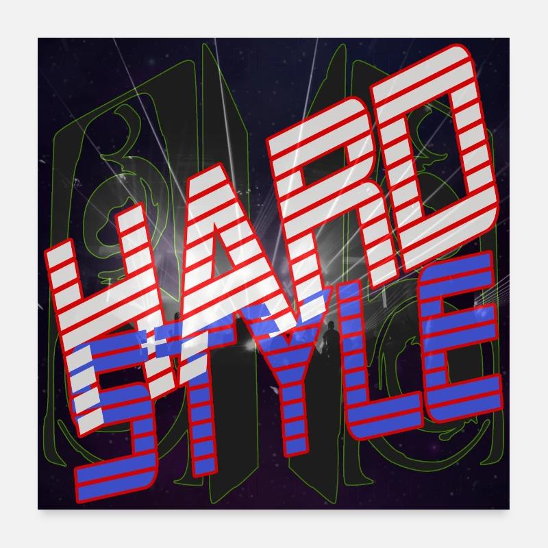 Hardstyle mit Lautsprechern - Universum Poster 60x60 cm