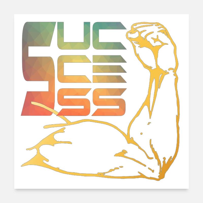 Success strong Gym Work Poster 60x60 cm