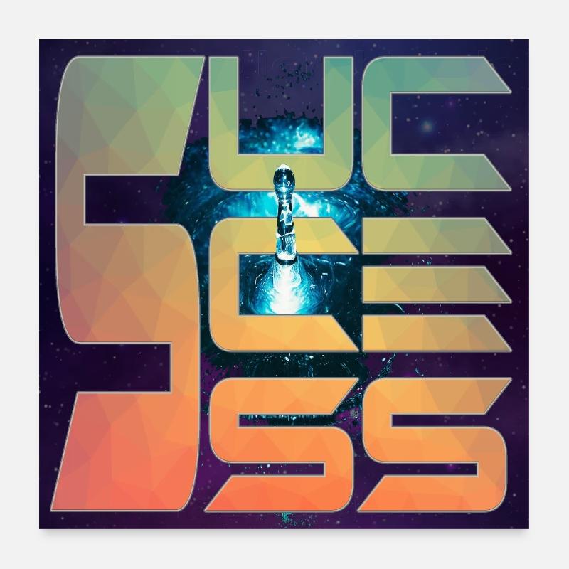SUCCESS Waterdrop - Universum Poster 60x60 cm