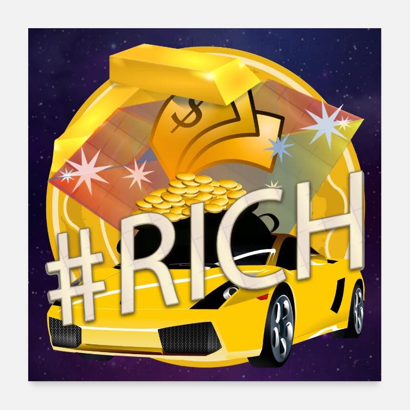 RICH Reich - #rich - Univers Poster 60 x 60 cm