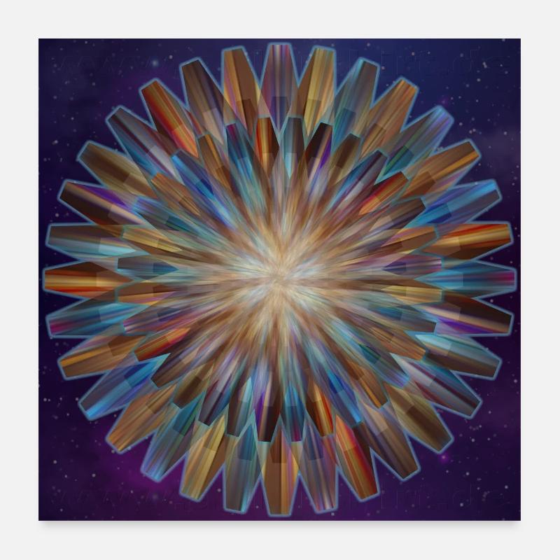 Geburt eines Sterns - Sternengeburt - Universum - Poster 60x60 cm - Weiß