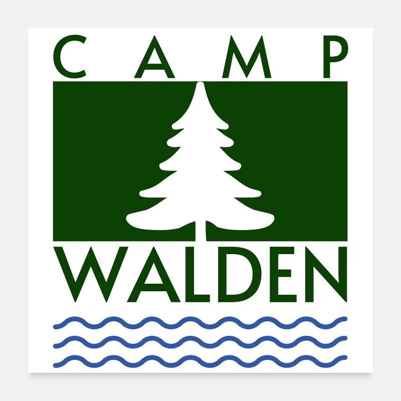 Campingplatz Walden Poster 60x60 cm