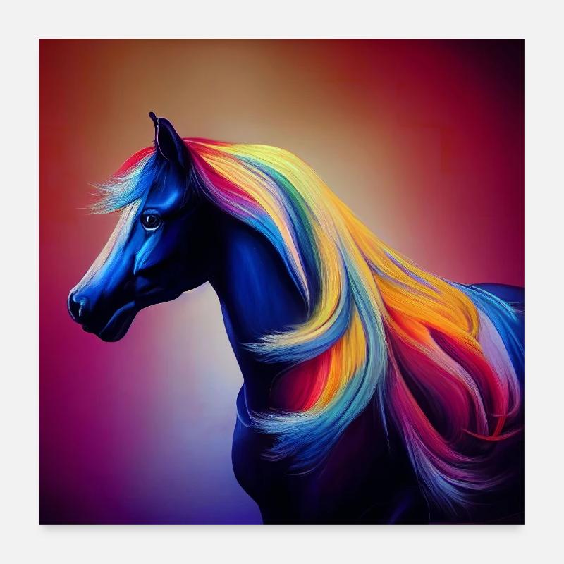 Träumen Sie von Pferden Poster 60x60 cm
