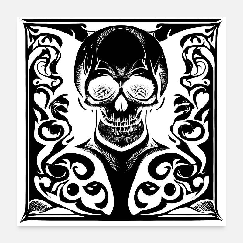 Halloween or horror skull Poster 24" x 24" (60x60 cm)