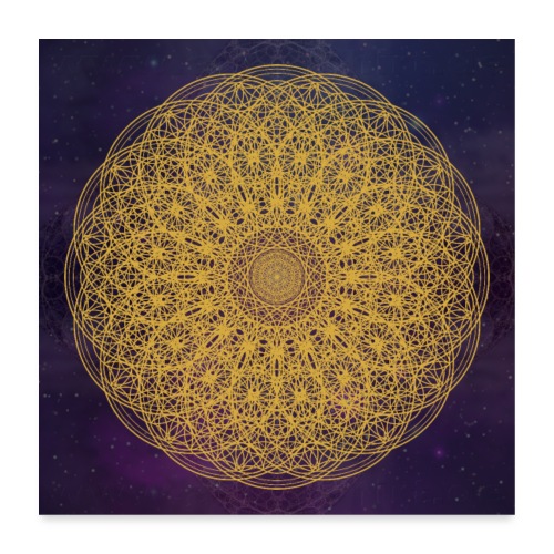 Blume des Lebens Mandala - Universum - Poster 60x60 cm