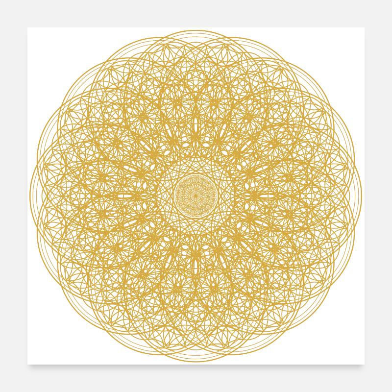 Blume des Lebens Mandala Poster 60x60 cm