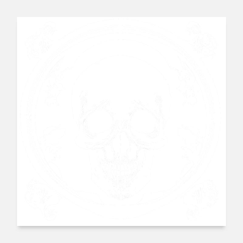 Skulls with ornaments Poster 24" x 24" (60x60 cm)
