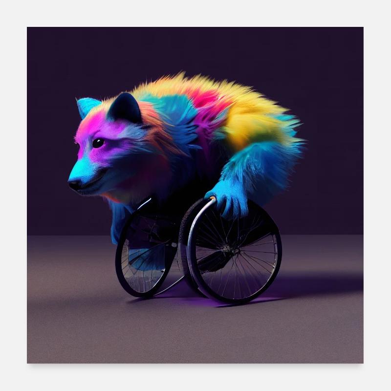 Rêvez de fauteuils roulants Poster 60 x 60 cm