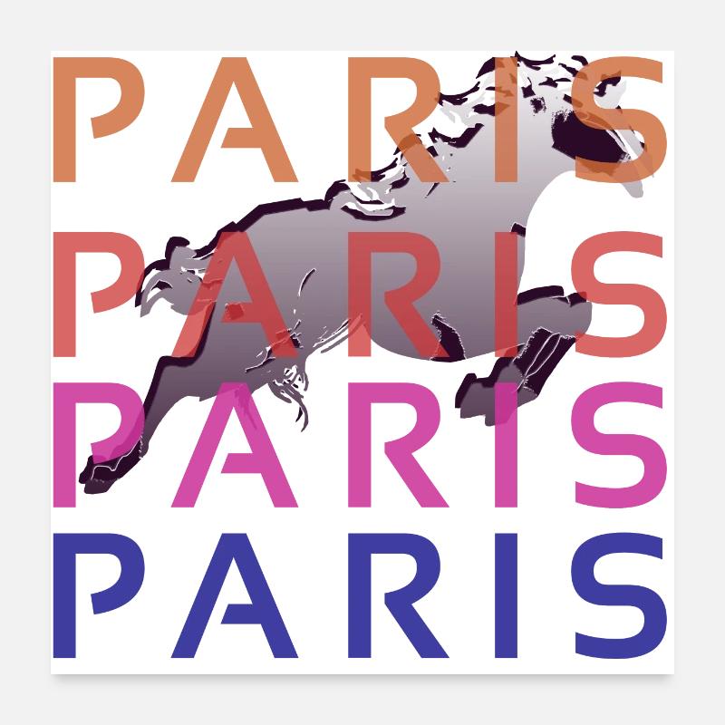 Paris - Poster 60x60 cm - Weiß