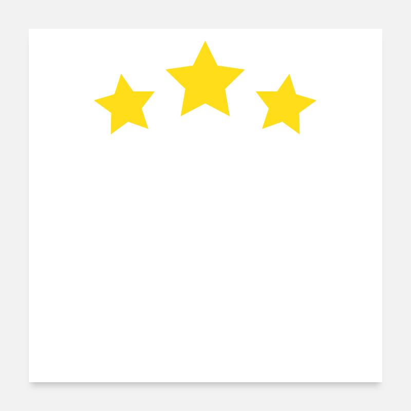 26e anniversaire étoilé Poster 60 x 60 cm