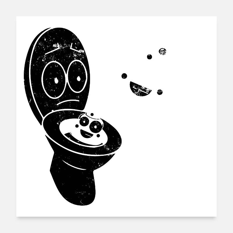 Geh Nicht Raus, Da Draußen Ist Kacke - Poster 60x60 cm - Weiß