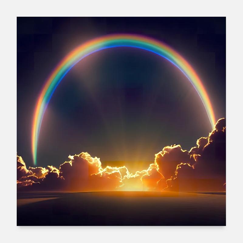 Dream about rainbow - Poster 24" x 24" (60x60 cm) - white