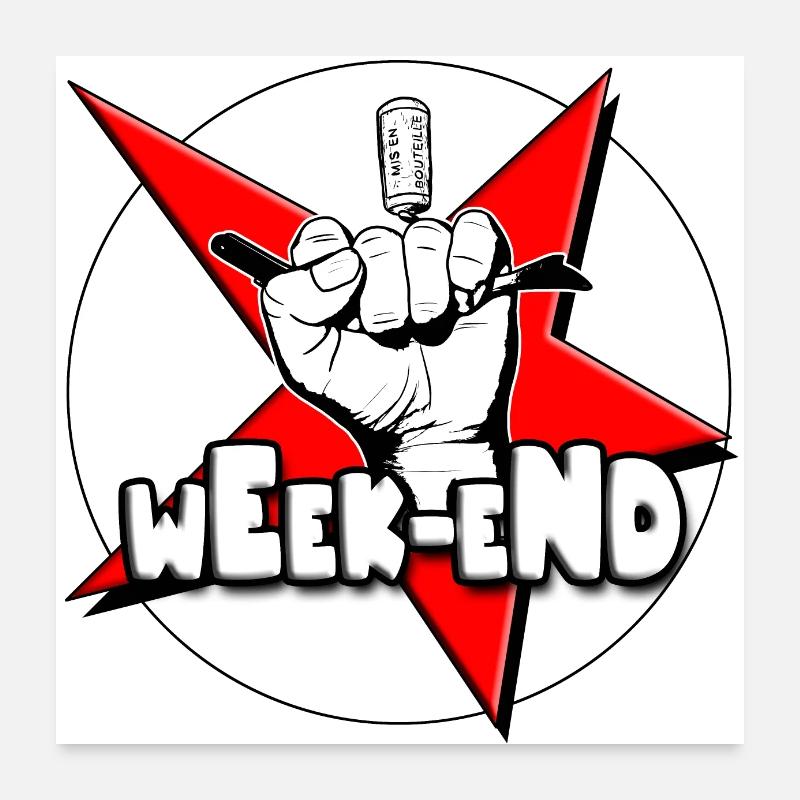 weekend red star bad boy Poster 24" x 24" (60x60 cm)