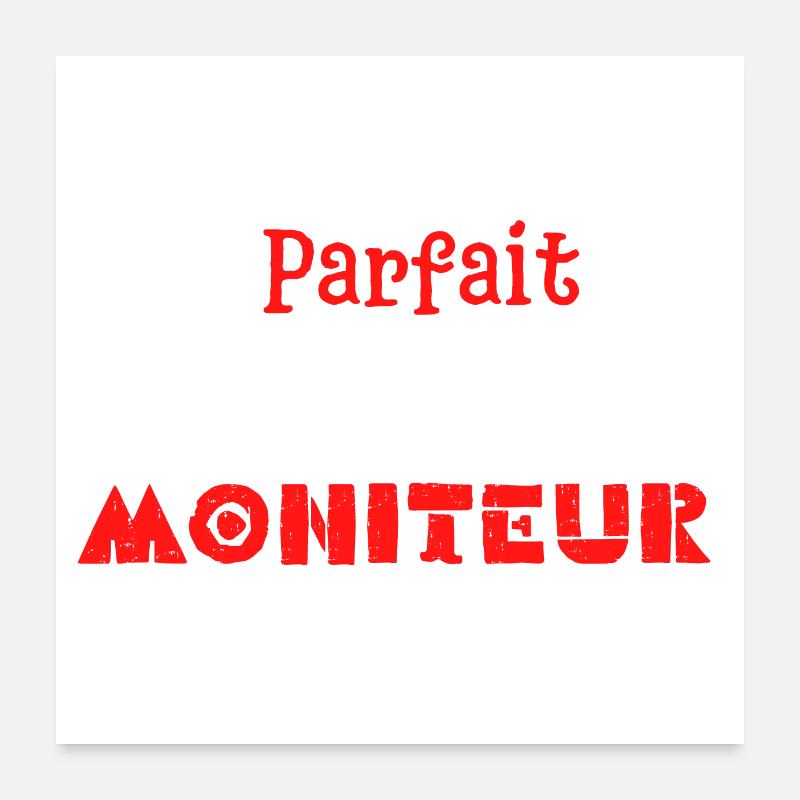Pas parfait mais moniteur Poster 60 x 60 cm