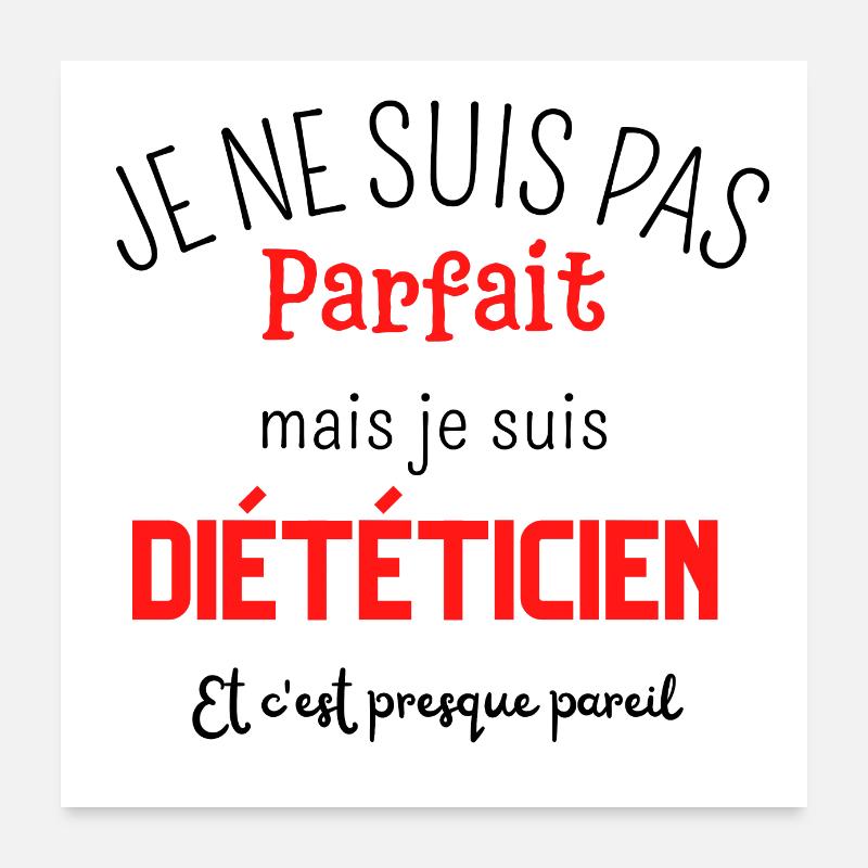 Ich bin nicht perfekt, aber ich bin Ernährungsberaterin Poster 60x60 cm