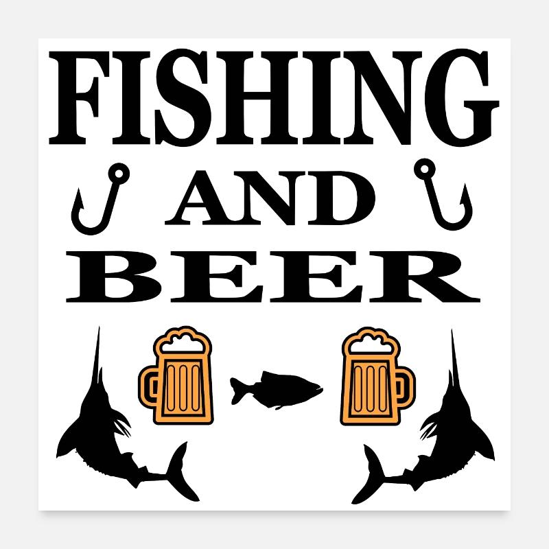 Pêche Poster 60 x 60 cm