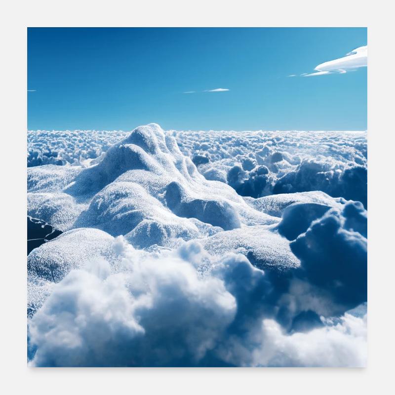 Soft mountains Poster 24" x 24" (60x60 cm)