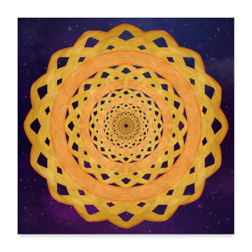 Stern der Lebensringe - Universum - Poster 60x60 cm