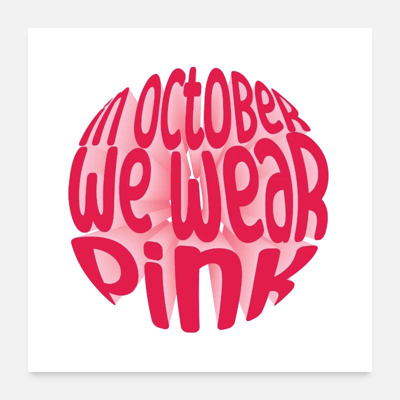 Save the Boobies OCT ROUND Poster 24" x 24" (60x60 cm)