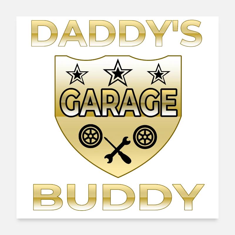 Garage - Poster 60x60 cm - Weiß