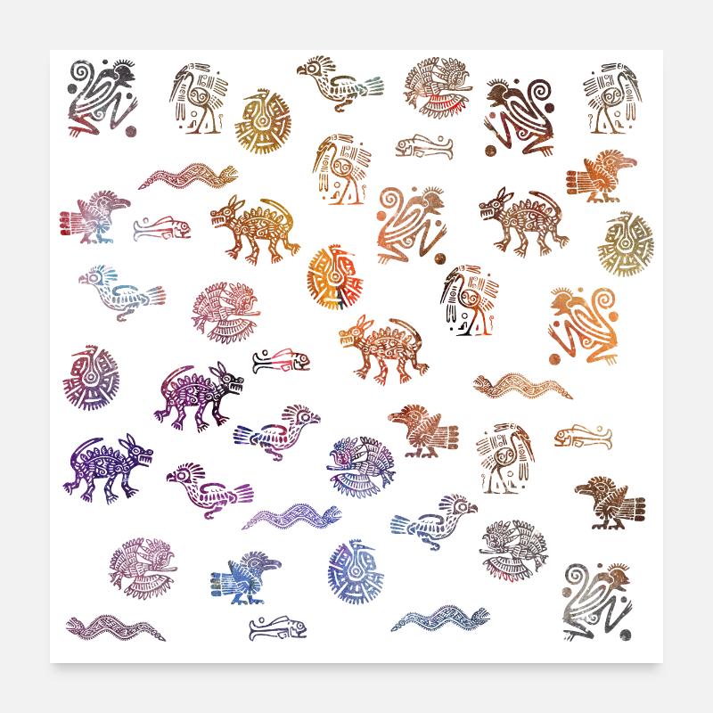 Aztèques Imagens Poster 60 x 60 cm