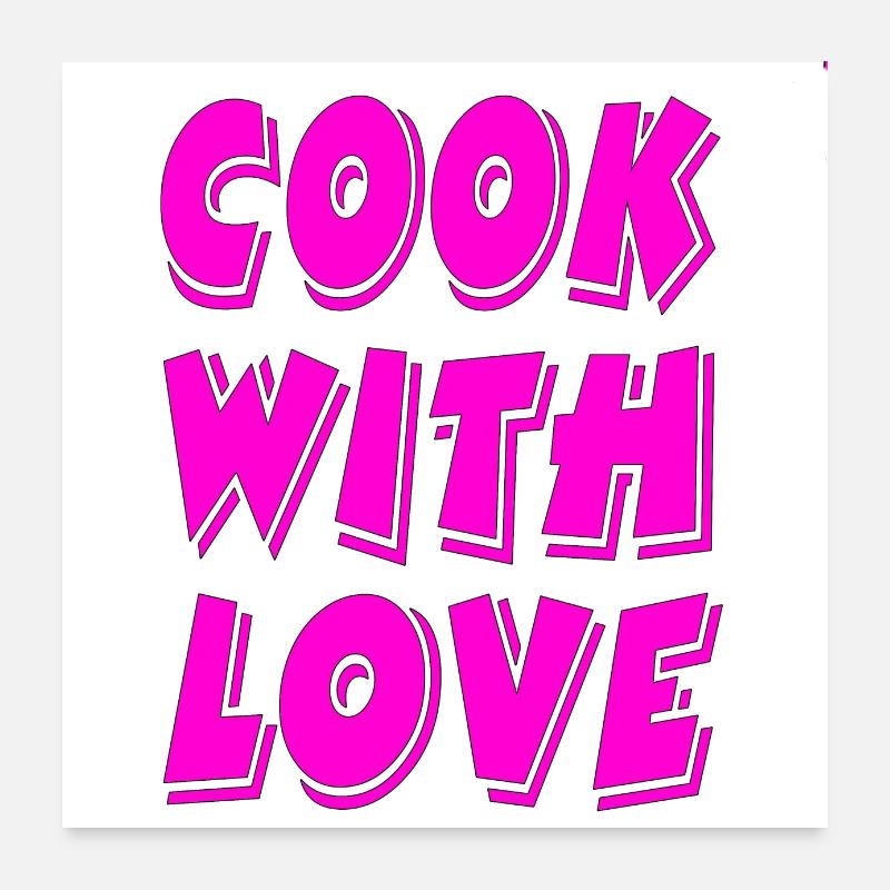 Kochen Poster 60x60 cm
