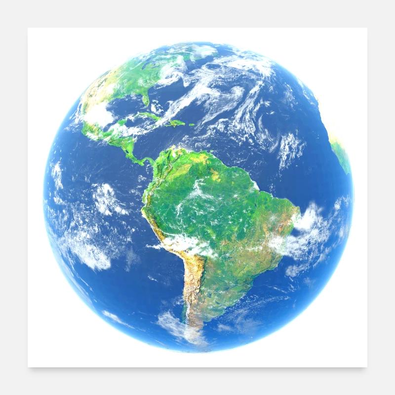 Planète Terre Poster 60 x 60 cm