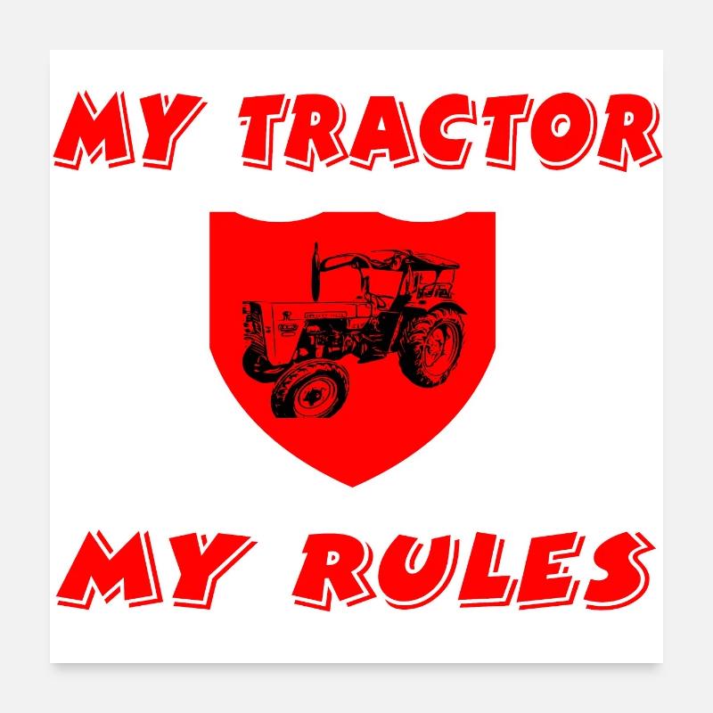 Tractor Poster 24" x 24" (60x60 cm)