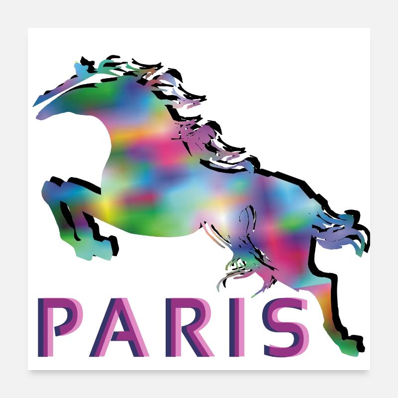 Paris - Poster 60 x 60 cm - blanc