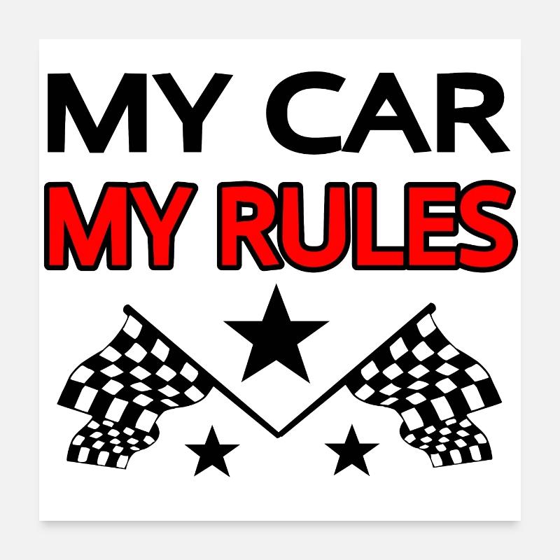 Voiture Poster 60 x 60 cm
