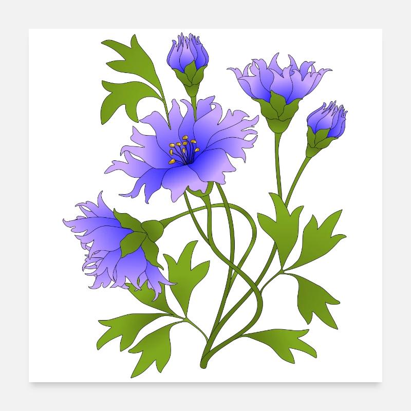 Blumen Poster 60x60 cm