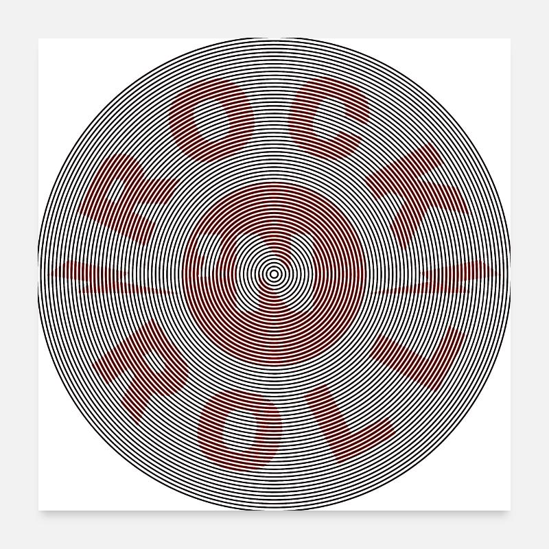 Rock n Roll Poster 60x60 cm