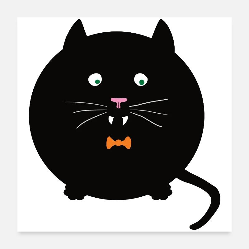 Chat d’Halloween Chonky Poster 60 x 60 cm