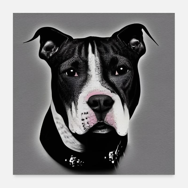 Hund bester Freund Poster 60x60 cm