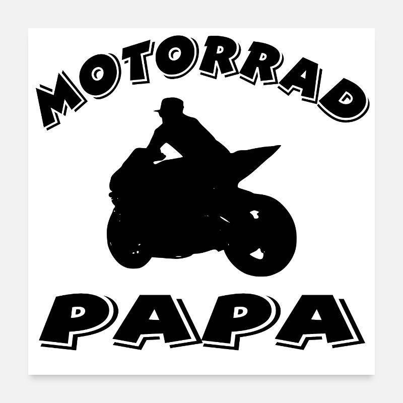 Motorcycle - Poster 24" x 24" (60x60 cm) - white