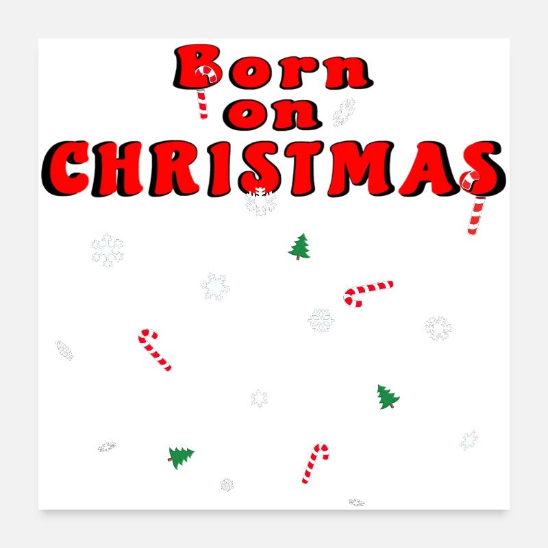Born at Christmas Poster 24" x 24" (60x60 cm)